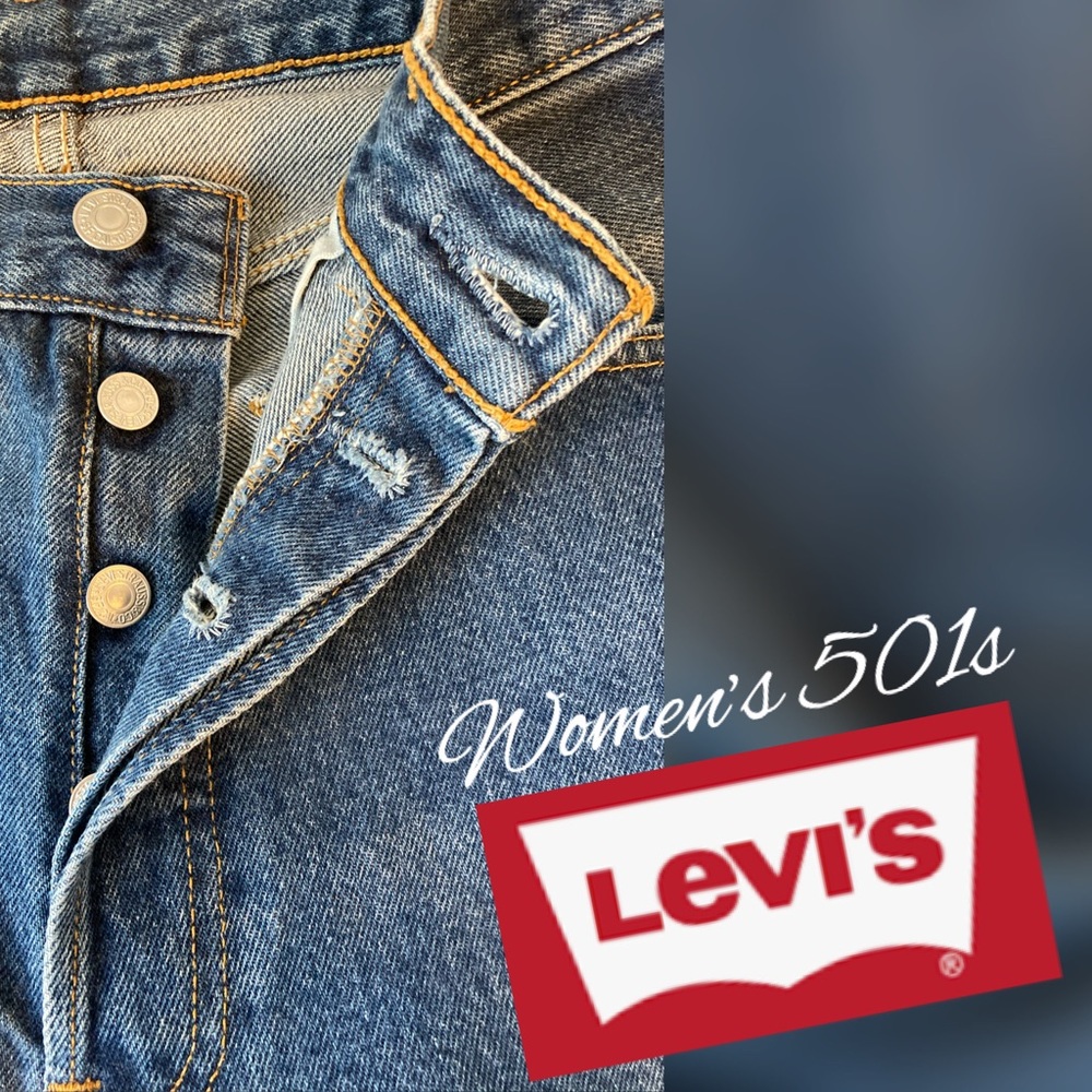 Women’s Levi 501 W29 L32 Button Fly Vintage